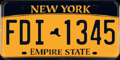 NY license plate FDI1345