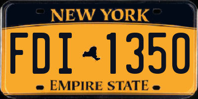 NY license plate FDI1350