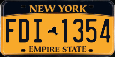 NY license plate FDI1354