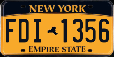 NY license plate FDI1356