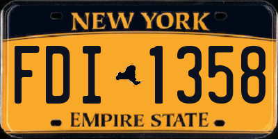 NY license plate FDI1358