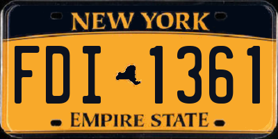 NY license plate FDI1361