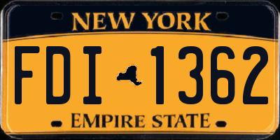 NY license plate FDI1362