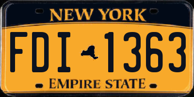 NY license plate FDI1363