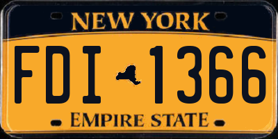 NY license plate FDI1366