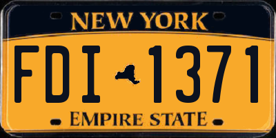 NY license plate FDI1371