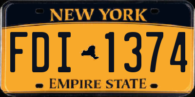 NY license plate FDI1374