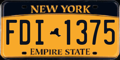 NY license plate FDI1375