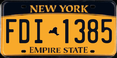 NY license plate FDI1385