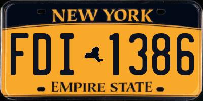 NY license plate FDI1386