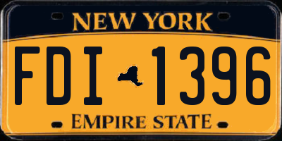 NY license plate FDI1396