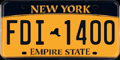 NY license plate FDI1400