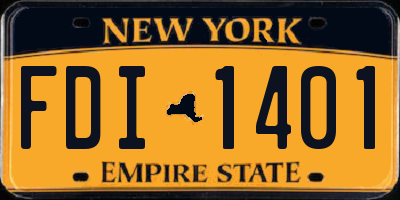NY license plate FDI1401