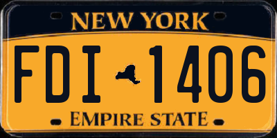 NY license plate FDI1406