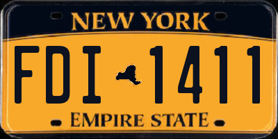 NY license plate FDI1411