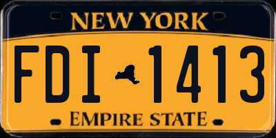 NY license plate FDI1413