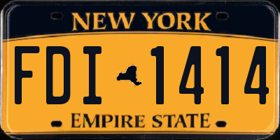 NY license plate FDI1414