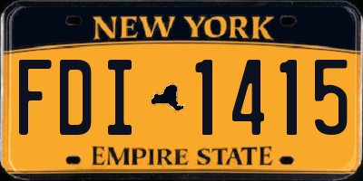 NY license plate FDI1415