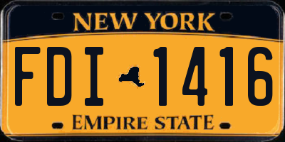 NY license plate FDI1416