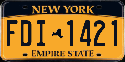 NY license plate FDI1421
