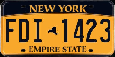 NY license plate FDI1423
