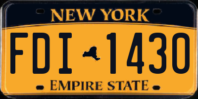 NY license plate FDI1430