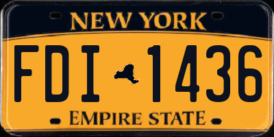 NY license plate FDI1436