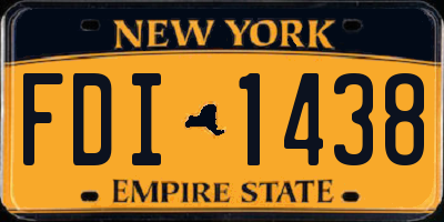NY license plate FDI1438