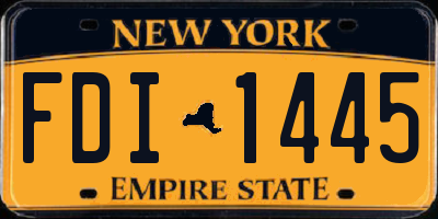 NY license plate FDI1445