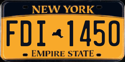 NY license plate FDI1450