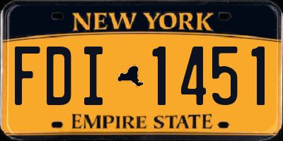 NY license plate FDI1451