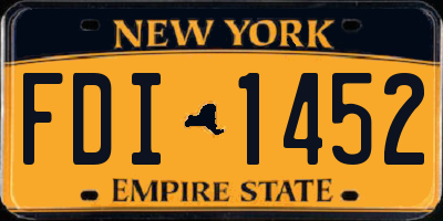 NY license plate FDI1452
