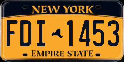 NY license plate FDI1453