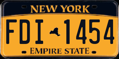 NY license plate FDI1454
