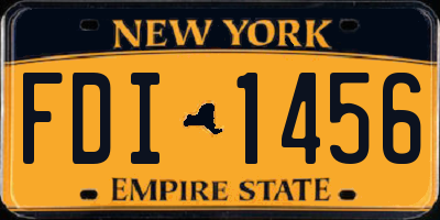 NY license plate FDI1456