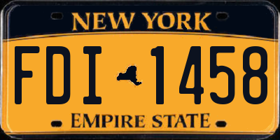 NY license plate FDI1458