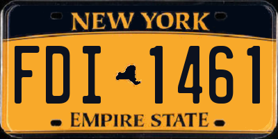 NY license plate FDI1461