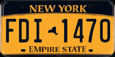NY license plate FDI1470
