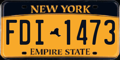 NY license plate FDI1473