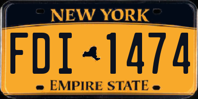 NY license plate FDI1474