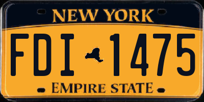 NY license plate FDI1475