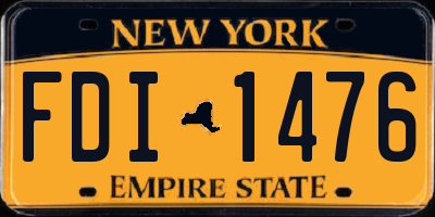 NY license plate FDI1476