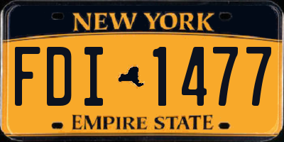 NY license plate FDI1477