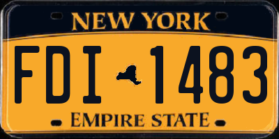 NY license plate FDI1483