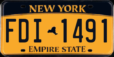 NY license plate FDI1491