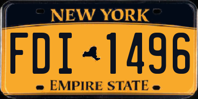 NY license plate FDI1496