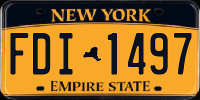 NY license plate FDI1497