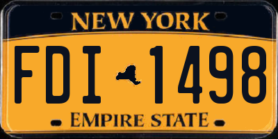 NY license plate FDI1498