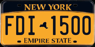 NY license plate FDI1500