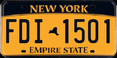 NY license plate FDI1501